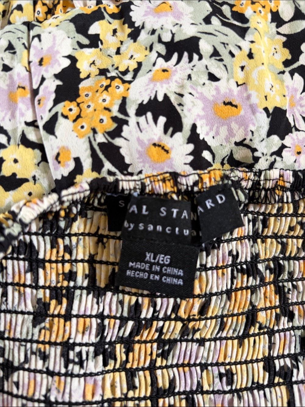 Social Standard by Sanctuary Yellow Floral Tie-Shoulder Maxi Dress, XL - Picture 5 of 6